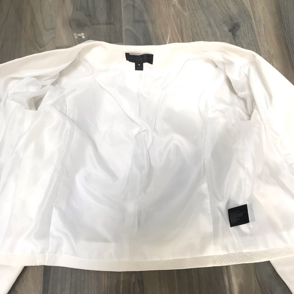 🛍️ SOLD VINTAGE Worthington White Cropped Textured Blazer 10 - Picture 5 of 7